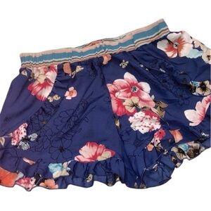 Meraki blue floral shorts size medium